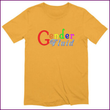 t-shirt with Gender Fluid printed on the front