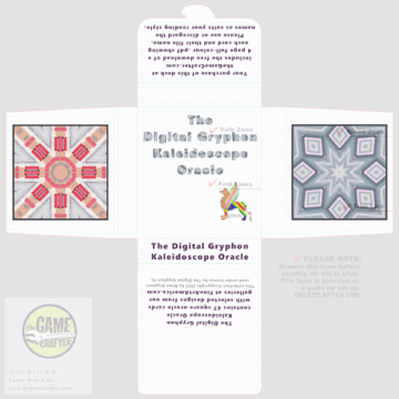 a rough draft of the box, showing bleed and trim lines